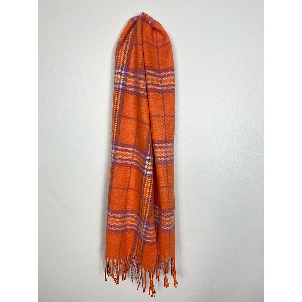 Plaid orange scarf